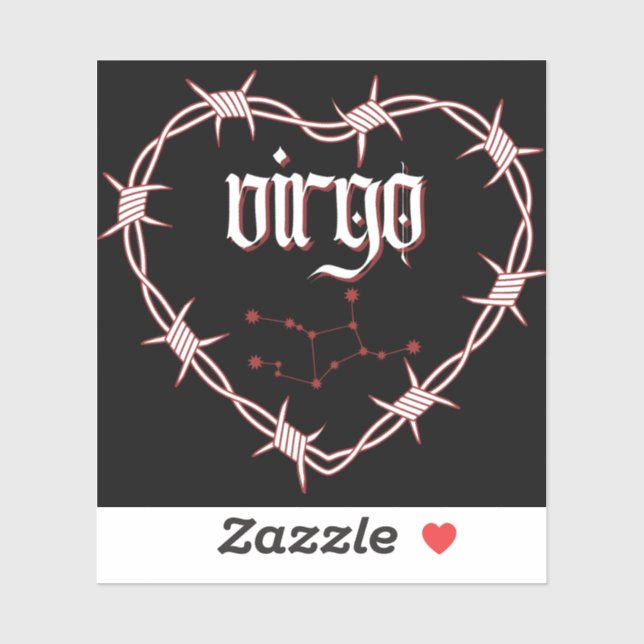 Virgo Constellation Gothic Barbed Wire Design (Sheet)