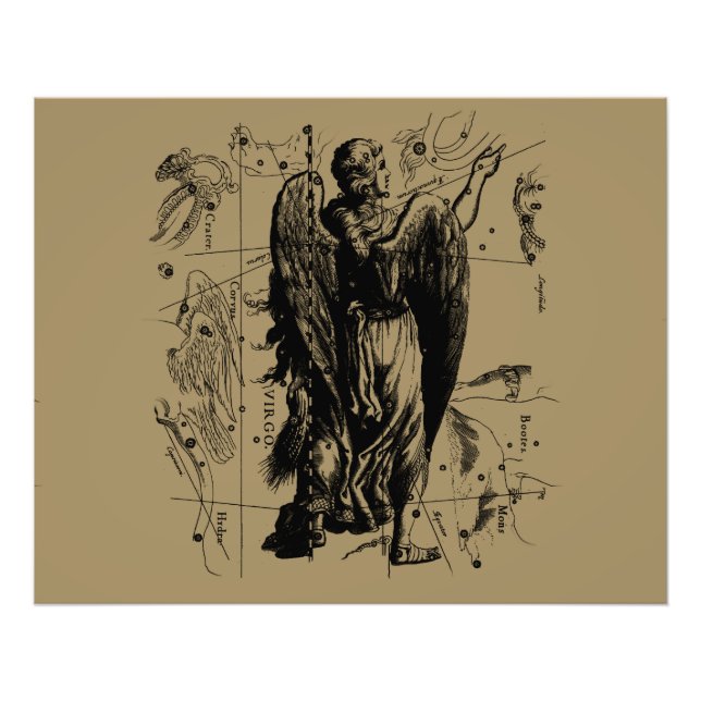 Virgo Constellation Hevelius 1690 Aug 23  Sept 22 Photo Print (Front)