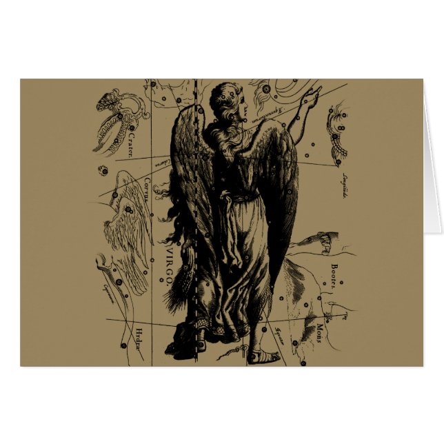 Virgo Constellation Hevelius Etching Style (Front Horizontal)