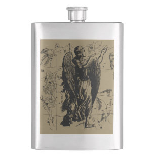 Virgo Constellation Hevelius Etching Style Hip Flask