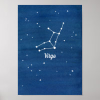 Virgo Constellation Stars Night Sky