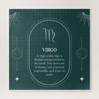 Virgo customise name 12 signs of the Zodiac Jigsaw Puzzle