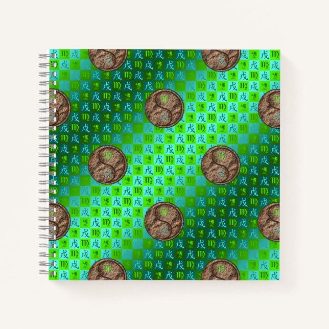 Virgo & Earth Dog Notebook (Front)