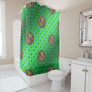 Virgo & Earth Dog Shower Curtain