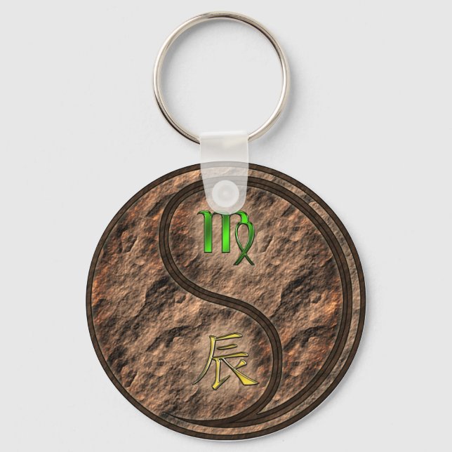 Virgo & Earth Dragon Key Ring (Front)