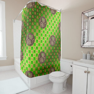 Virgo & Earth Dragon Shower Curtain