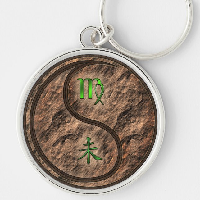 Virgo & Earth Goat Key Ring (Front)