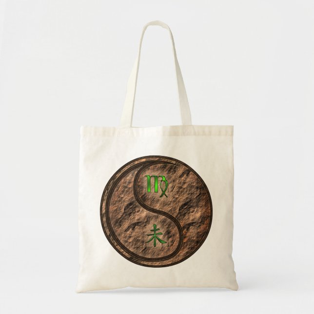 Virgo & Earth Goat Tote Bag (Front)