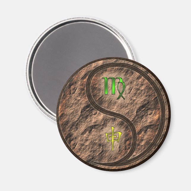 Virgo & Earth Monkey Magnet (Front/Back)