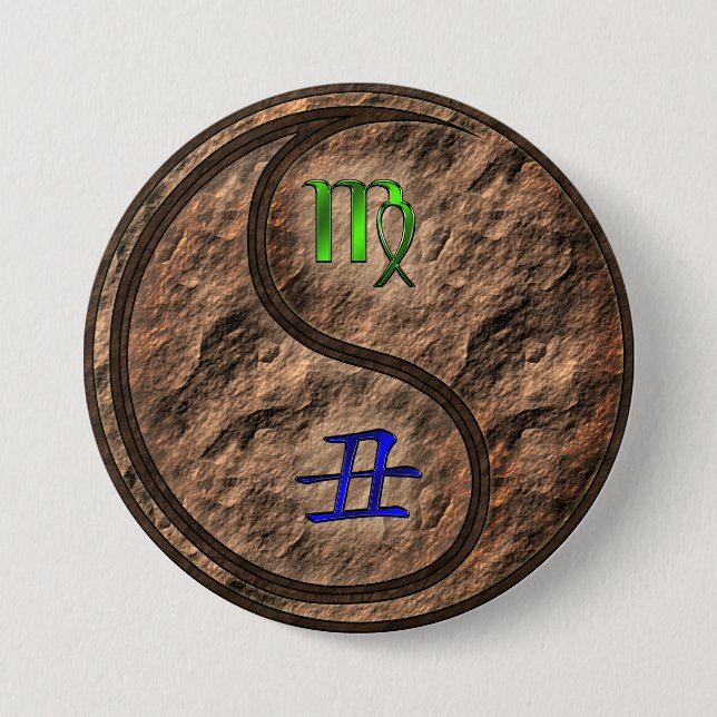 Virgo & Earth Ox 7.5 Cm Round Badge (Front)