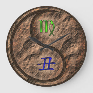 Virgo & Earth Ox Large Clock