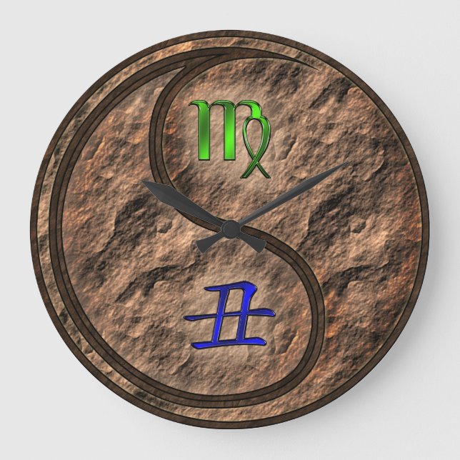 Virgo & Earth Ox Large Clock (Front)