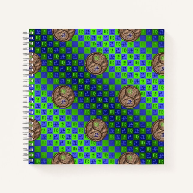 Virgo & Earth Ox Notebook (Front)