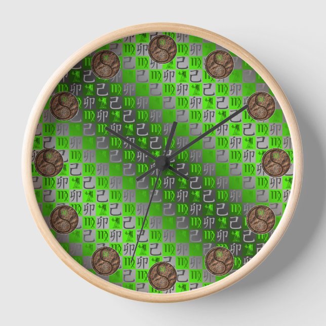 Virgo & Earth Rabbit Clock (Front)