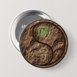Virgo & Earth Rat 7.5 Cm Round Badge