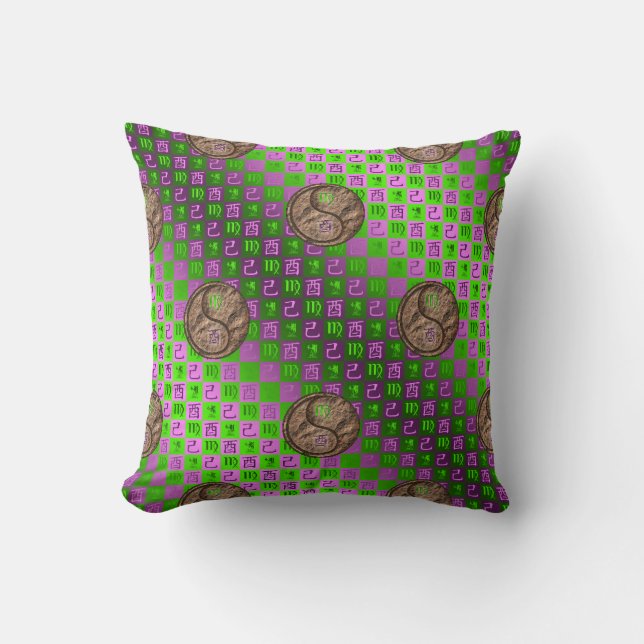Virgo & Earth Rooster Cushion (Front)