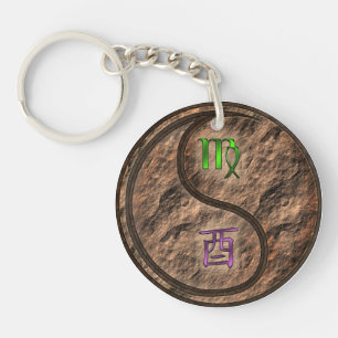 Virgo & Earth Rooster Key Ring
