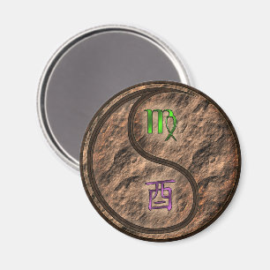 Virgo & Earth Rooster Magnet
