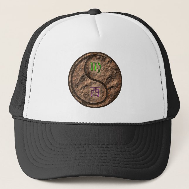 Virgo & Earth Rooster Trucker Hat (Front)