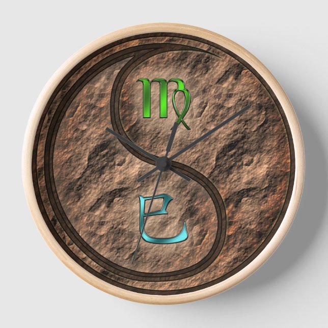Virgo & Earth Snake Clock (Front)