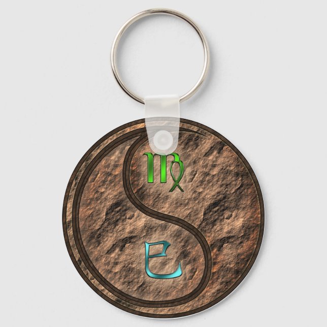 Virgo & Earth Snake Key Ring (Front)