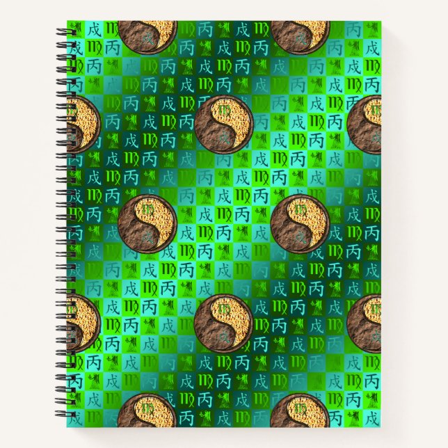 Virgo & Fire Dog Notebook (Front)