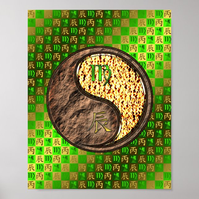 Virgo & Fire Dragon Poster (Front)