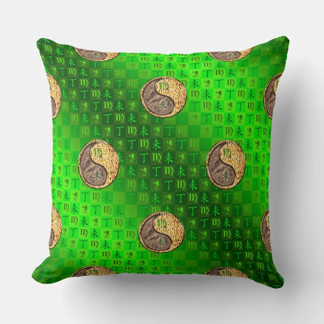 Virgo & Fire Goat Cushion (Front)