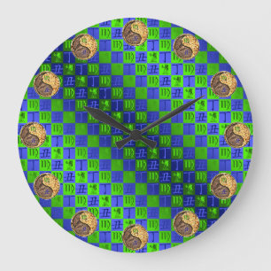 Virgo & Fire Ox Large Clock