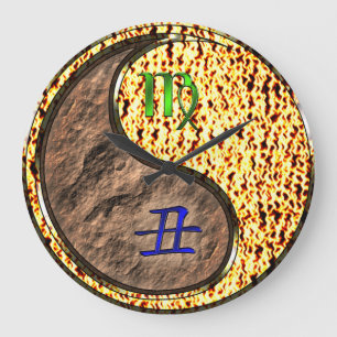 Virgo & Fire Ox Large Clock