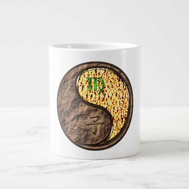 Virgo & Fire Rat Large Coffee Mug (Front)