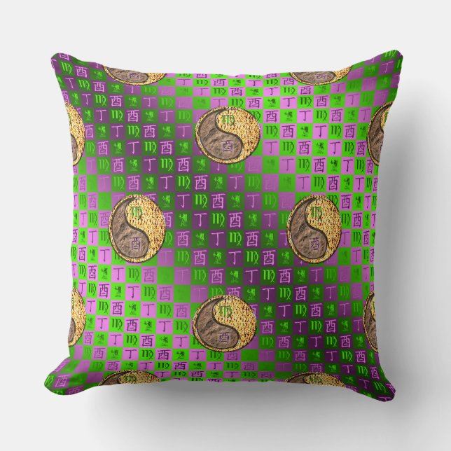 Virgo & Fire Rooster Cushion (Front)
