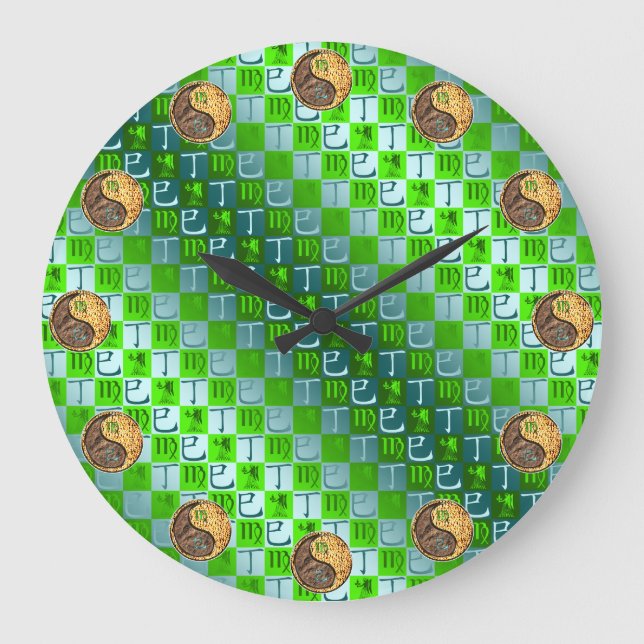 Virgo & Fire Snake Large Clock (Front)