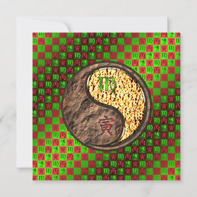 Virgo & Fire Tiger Card (Front)