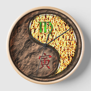 Virgo & Fire Tiger Clock