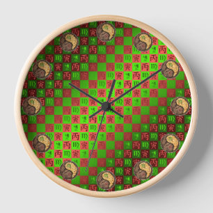 Virgo & Fire Tiger Clock