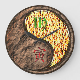 Virgo & Fire Tiger Large Clock