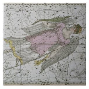 Virgo, from 'A Celestial Atlas', pub. in 1822 (col Tile