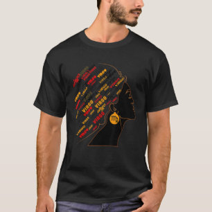 Virgo Girl Africa Girl Zodiac Signs Birthday T-Shirt