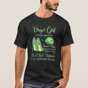Virgo Girl Birthday High Heels Dripping Lips Zodia T-Shirt