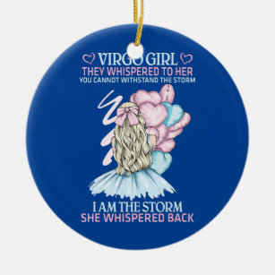 Virgo Girl They Whispered To Her You Cannot Ceramic Tree Decoration