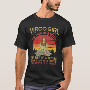 Virgo Girl Zodiac Funny Astrology Retro Vintage T-Shirt