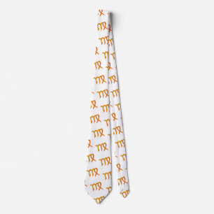 Virgo Gold Zodiac Astrology Sign Tie