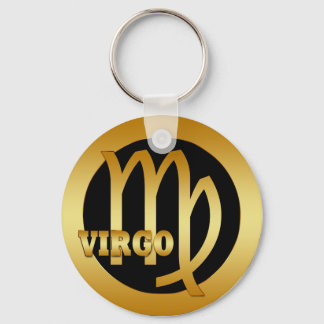 VIRGO GOLD ZODIAC SIGN KEY RING