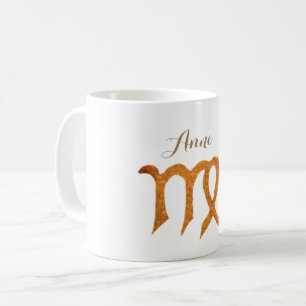 Virgo Golden Astrology Sign Coffee Mug