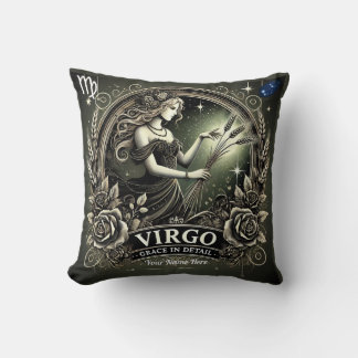 Virgo “Grace in Detail” Throw Pillow