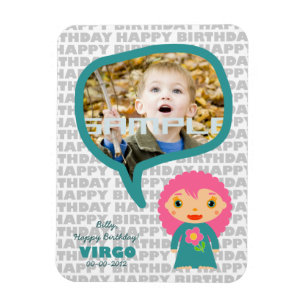 Virgo Happy Birthday Keepsake for kids Magnet