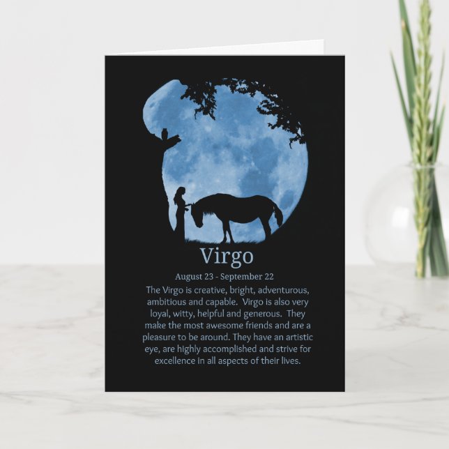 Virgo Happy Birthday Zodiac Card (Front)