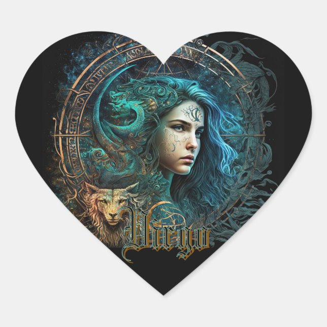 Virgo Heart Sticker (Front)