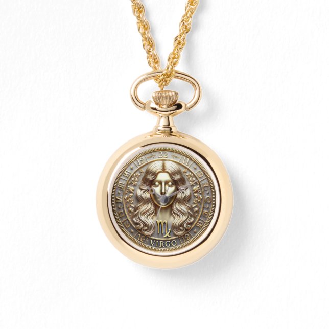 Virgo Horoscope Necklace Watch (Front)